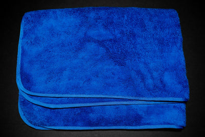 Plush Blue Blazing Microfiber Drying Towel 36” x 25” Grand Car Wash